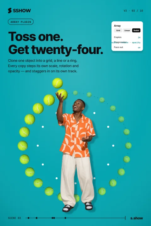 Poster: Toss one. Get twenty-four.
