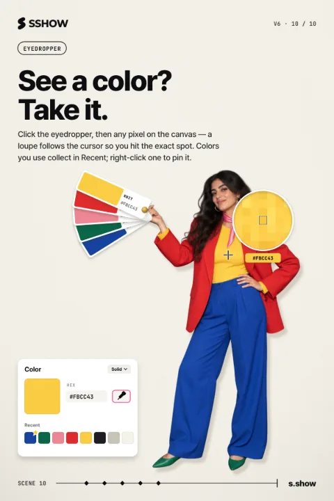 Poster: See a color? Take it.