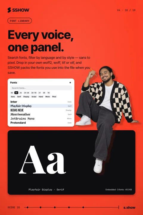 Poster: Every voice, one panel.