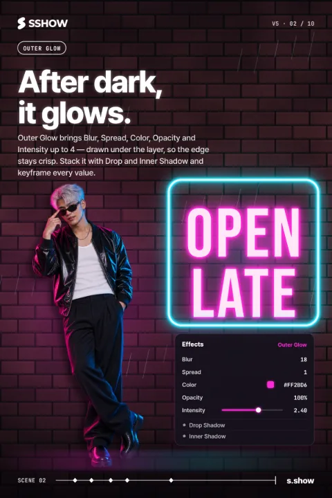 Poster: After dark, it glows.