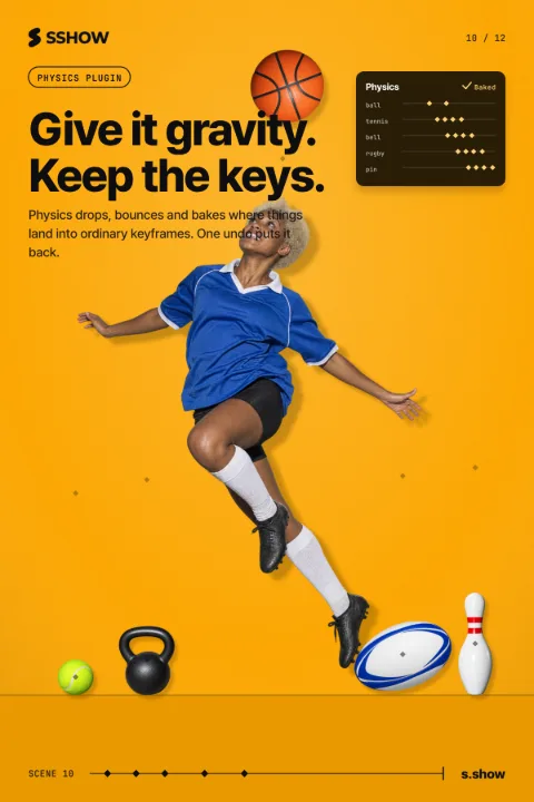 Poster: Give it gravity. Keep the keys.